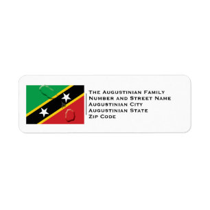 Patriotic ST KITTS AND NEVIS FLAG