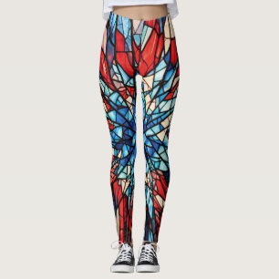 Patriotic Stained Glass Leggings