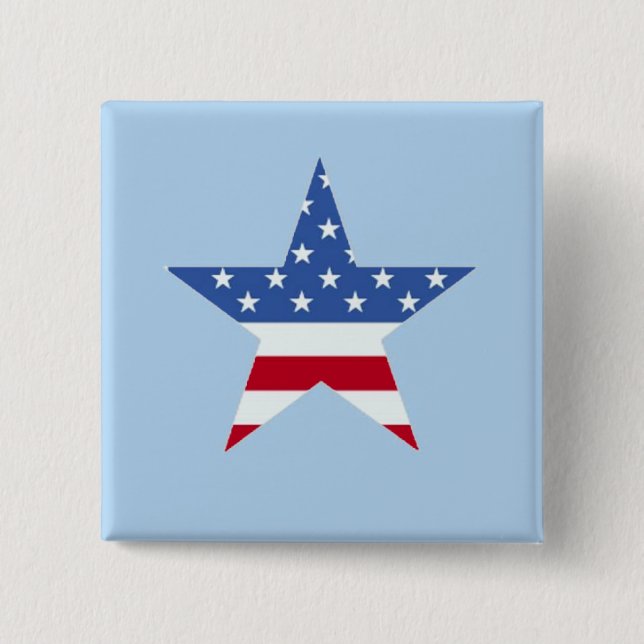 Patriotic Star Button (Front)