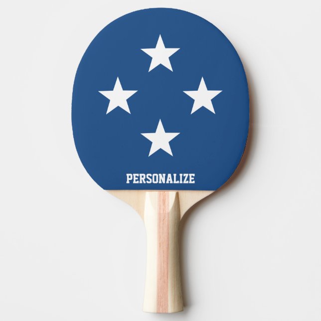 Patriotic star design ping pong paddle (Front)