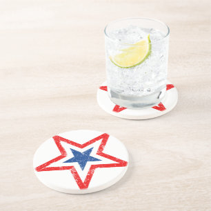 Patriotic Star Drink Coaster