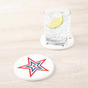 Patriotic Star Drink Coaster