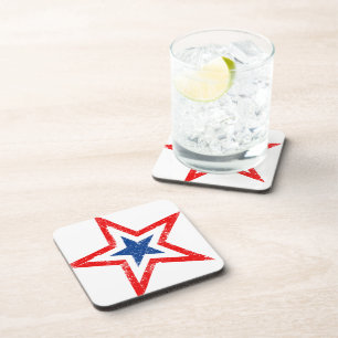 Patriotic Star Drink Coaster
