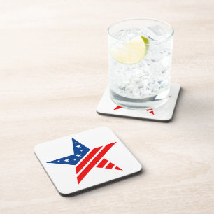 Patriotic Star Drink Coaster