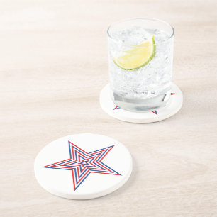 Patriotic Star Drink Coaster