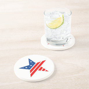 Patriotic Star Drink Coaster