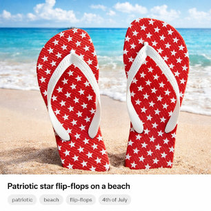 Patriotic Star Flip-Flops Flip Flops
