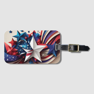 Patriotic Star Luggage Tag