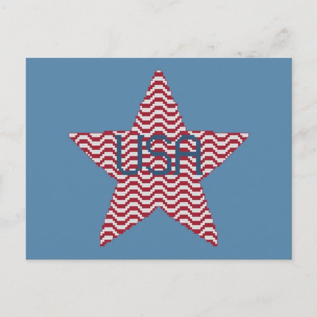 Patriotic Star Postcard (Front)