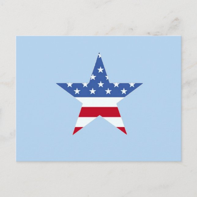Patriotic Star Postcard (Front)