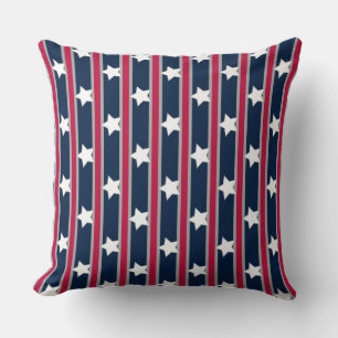 Patriotic Star Throw Pillow