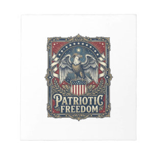 Patriotic Stargazer Vector Graphic Tee Notepad