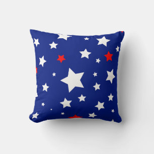 Patriotic Starry Throw Pillow