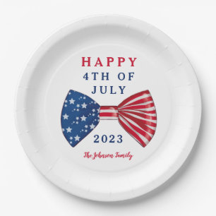 Patriotic Stars And Stripes 4th Of July Paper Plate