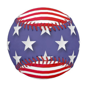 Patriotic Stars and Stripes Baseball