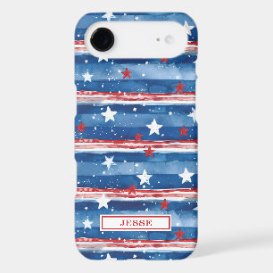 Patriotic Stars and Stripes Monogrammed