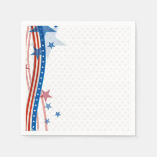 Patriotic Stars and Stripes Napkin