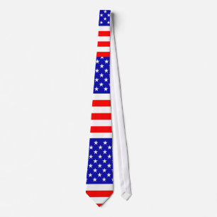 Patriotic Stars And Stripes Tie