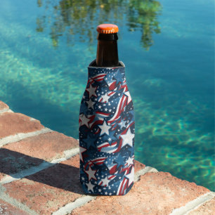 Patriotic Stars Bottle Cooler
