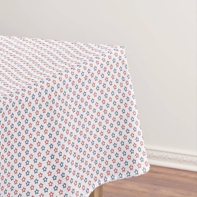 Patriotic Stars Cotton Tablecloth (In Situ)