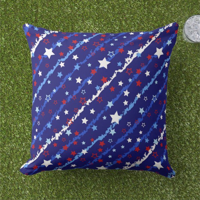 Patriotic Stars Coussin (Herbe)