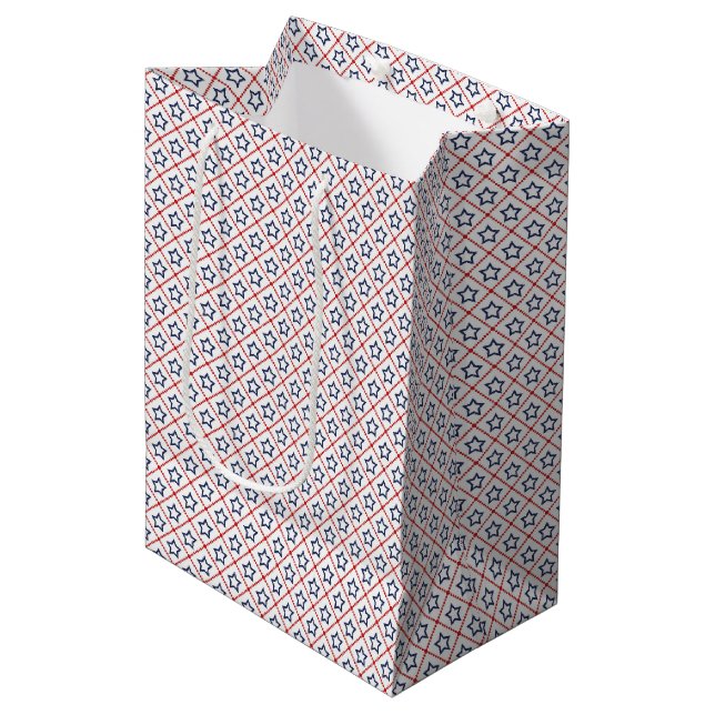 Patriotic Stars Gift Bag (Front Angled)