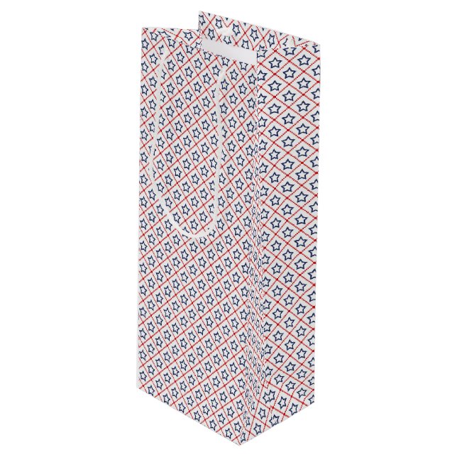 Patriotic Stars Gift Bag (Front Angled)