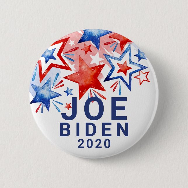 Patriotic Stars Joe Biden 2020 2 Inch Round Button (Front)