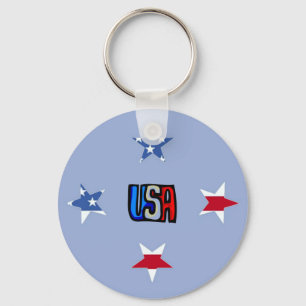 Patriotic Stars Keychain