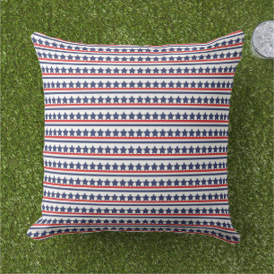 Patriotic Stars Outdoor Pillow