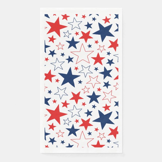 Patriotic Stars Paper Napkins (Front)