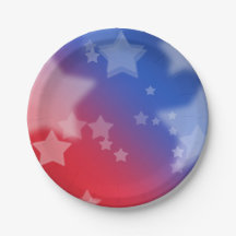 Patriotic Stars Paper Plates
