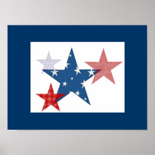Patriotic Stars Poster