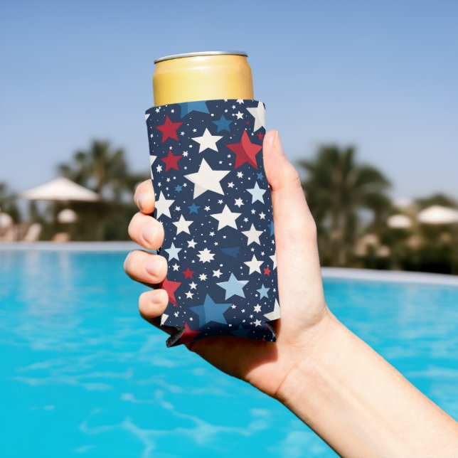 Patriotic Stars Seltzer Can Cooler (In Situ Pool)