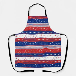 Patriotic Stars & Stripes Abstract American Flag 2 Apron