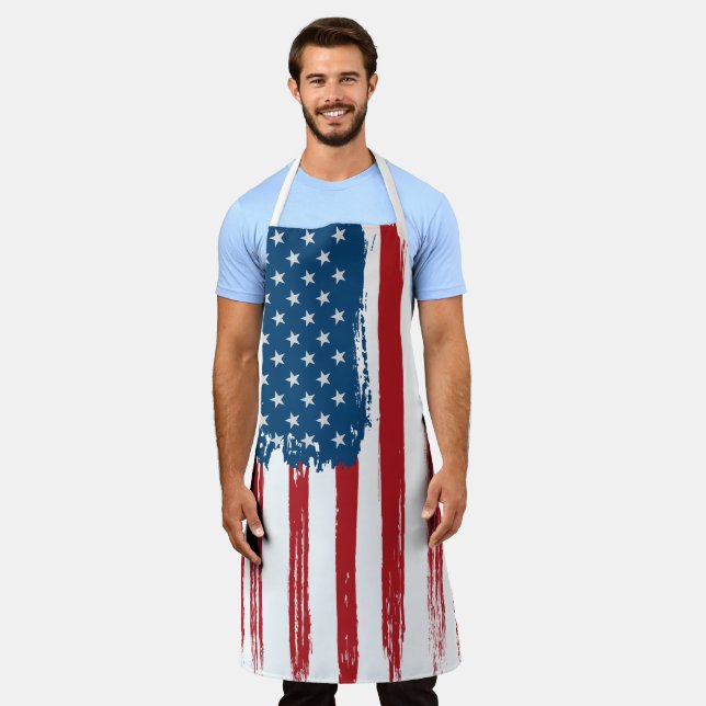 Patriotic Stars & Stripes  Apron (Worn)