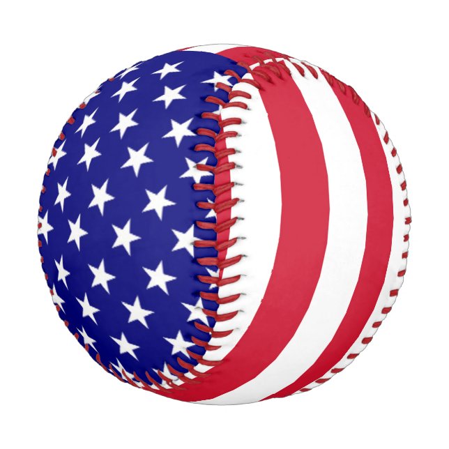 Patriotic Stars & Stripes Baseball Design (Angled)