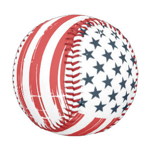 Patriotic Stars & Stripes Baseball Design
