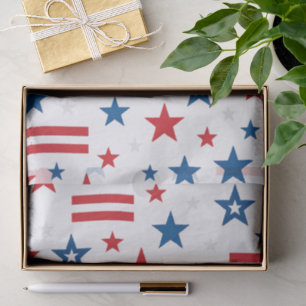 Patriotic Stars & Stripes Decoupage Tissue Paper