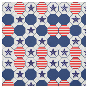 Patriotic Stars & Stripes Fabric