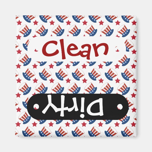 Patriotic Stars Stripes Freedom USA Hat Design Magnet (Front)