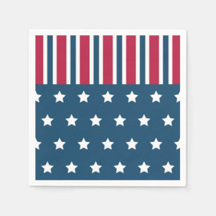 Patriotic Stars Stripes Napkins