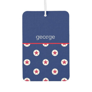 Patriotic Stars Stripes Pattern Name Fun Air Freshener