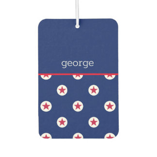 Patriotic Stars Stripes Pattern Name Fun Air Freshener