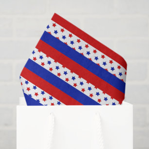 Patriotic stars stripes pattern party tissue paper