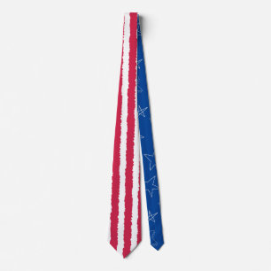 Patriotic Stars & Stripes Secret Storybook Necktie