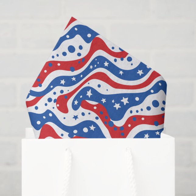 Patriotic Stars Tissue Paper (Gift Bag)
