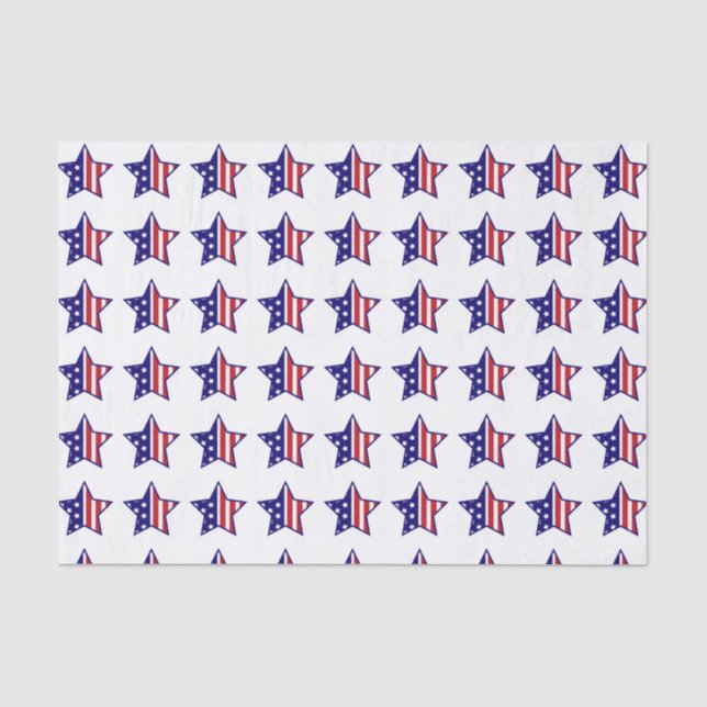 Patriotic Stars Tissue Paper (Front)