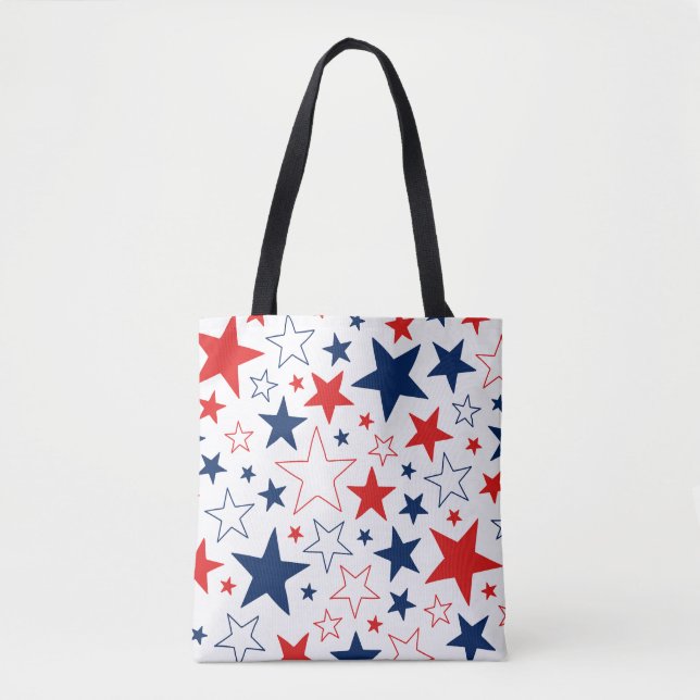 Patriotic Stars Tote Bag (Front)