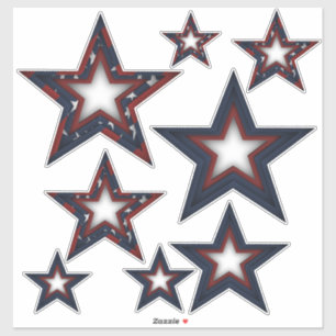 Patriotic Stars Various Sizes